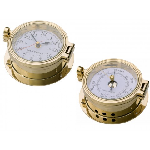 Brass Baro. + 12 Hour Clock 116mm